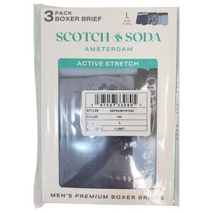 Scotch & Soda Men's Active Stretch Boxer Briefs 3 Pairs NWT